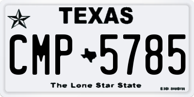 TX license plate CMP5785