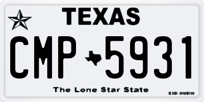 TX license plate CMP5931
