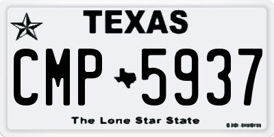 TX license plate CMP5937