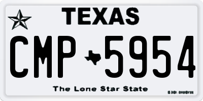 TX license plate CMP5954