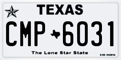 TX license plate CMP6031