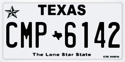 TX license plate CMP6142