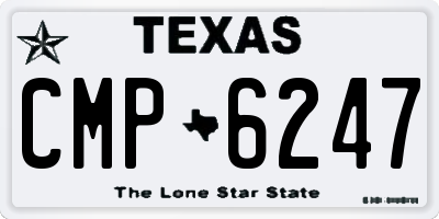 TX license plate CMP6247