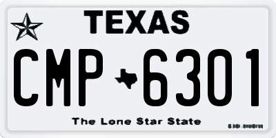 TX license plate CMP6301