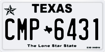TX license plate CMP6431