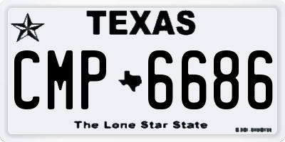 TX license plate CMP6686