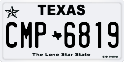 TX license plate CMP6819