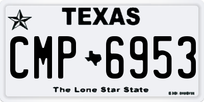 TX license plate CMP6953