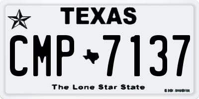TX license plate CMP7137