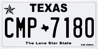 TX license plate CMP7180