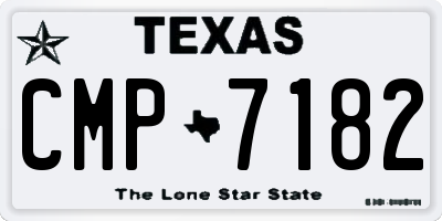 TX license plate CMP7182