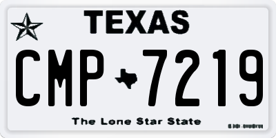 TX license plate CMP7219
