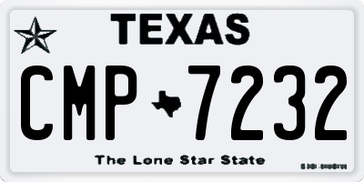 TX license plate CMP7232