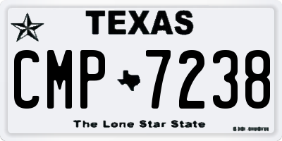 TX license plate CMP7238