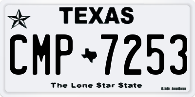 TX license plate CMP7253