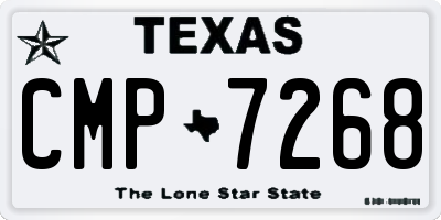 TX license plate CMP7268