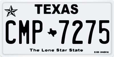 TX license plate CMP7275