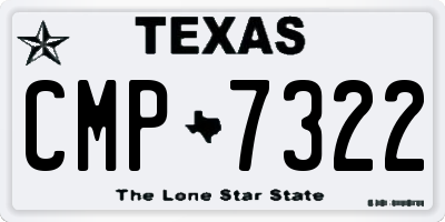 TX license plate CMP7322