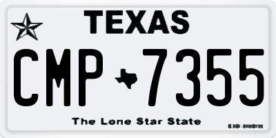 TX license plate CMP7355