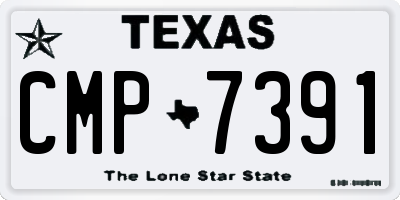 TX license plate CMP7391