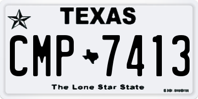 TX license plate CMP7413