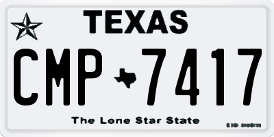 TX license plate CMP7417