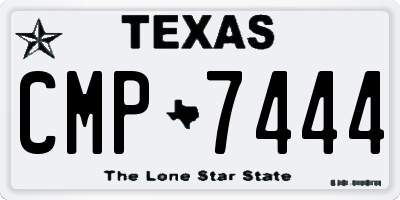 TX license plate CMP7444
