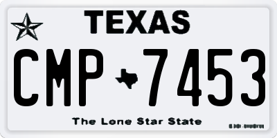TX license plate CMP7453