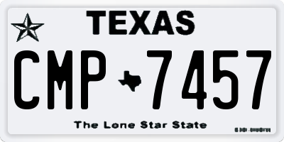 TX license plate CMP7457