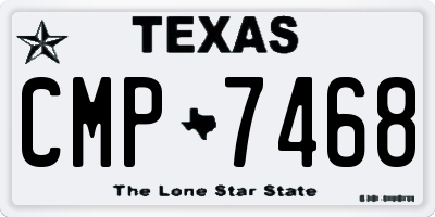TX license plate CMP7468