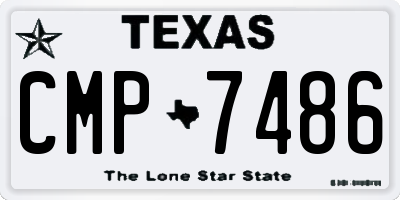 TX license plate CMP7486