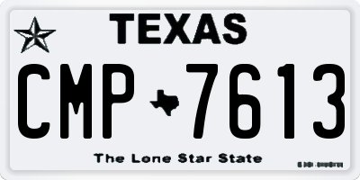 TX license plate CMP7613