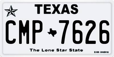 TX license plate CMP7626
