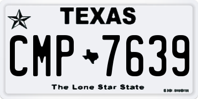 TX license plate CMP7639