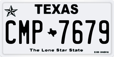 TX license plate CMP7679