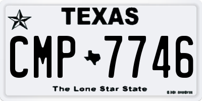 TX license plate CMP7746