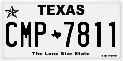 TX license plate CMP7811