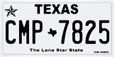 TX license plate CMP7825