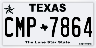 TX license plate CMP7864