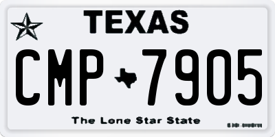 TX license plate CMP7905