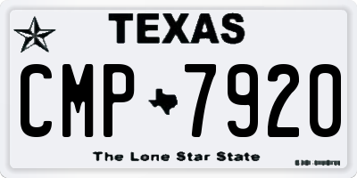 TX license plate CMP7920