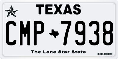 TX license plate CMP7938
