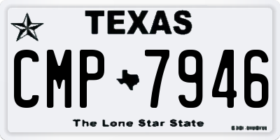 TX license plate CMP7946