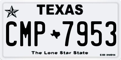 TX license plate CMP7953