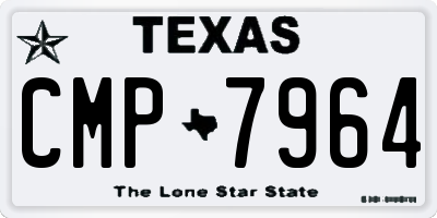TX license plate CMP7964