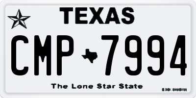 TX license plate CMP7994
