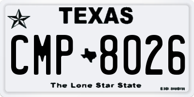 TX license plate CMP8026