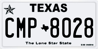 TX license plate CMP8028