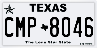 TX license plate CMP8046