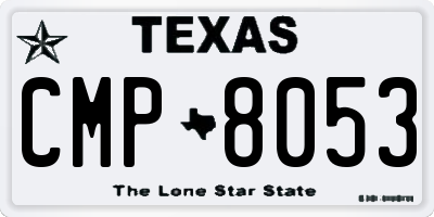 TX license plate CMP8053